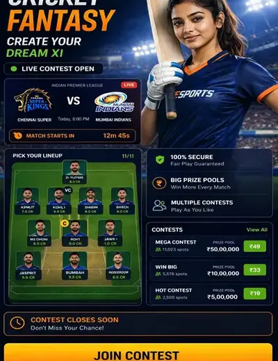 M9bet (m 9 bet) fantasy cricket & matchday visual 3
